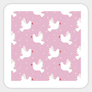 Christmas Dove Pattern Sticker